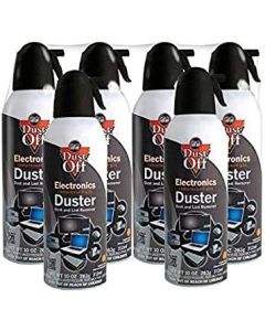 Dust-Off Disposable Compressed Gas Duster, 10 oz Cans, 6 Pack