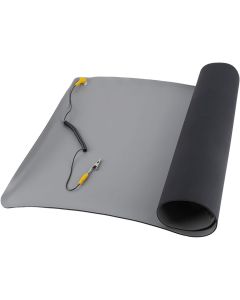 1pc New Black Durable Desktop Anti Static Mat Silicone ESD Grounding Mats 700500mm + Cord for PC Laptop Repair Tools