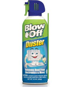 Blow Off Air Duster Can with Nozzle, 10 oz., Blue/Green - 9962