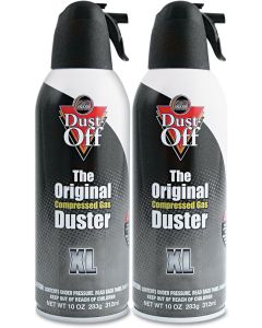 Dust-Off Dsxlpw Disposable Compressed Gas Duster, 10 Oz Cans, 2/Pack